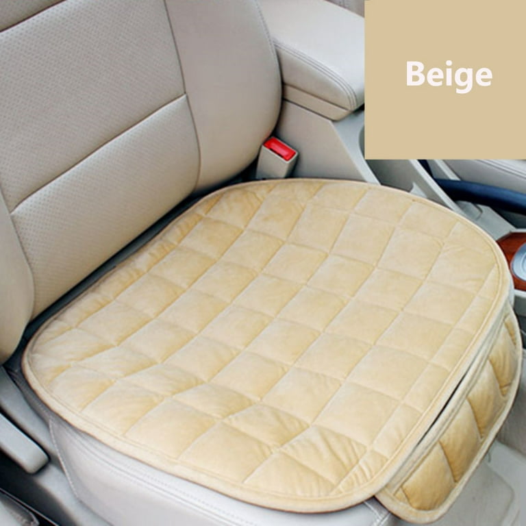 3pcs Plush Plaid Quilted Car Seat Cushion compatible with Car, SUV