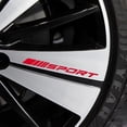 thumbnail image 4 of Kojooin 4 Pcs/set Wheels Rims Stickers Reflective Sport English Racing Decal Stripes Stickers, 4 of 8