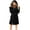 Black-hooded, variant on U2SKIIN Women Hooded Fleece Robe, Short Plush Robes for Womens With Hood Soft Warm Spa Bathrobe(Black-hooded,XX-3X-Large)