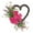 A, variant on Valentines Wreath Heart Shaped Wreath Artificial Flower Wreath Front Door Garland for Valentines Day Wedding Party Supplies Decorations