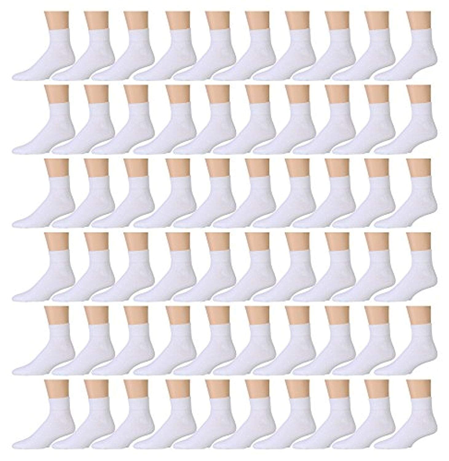 180 Pairs Case of Womens Ankle Socks, Wholesale Bulk Pack Athletic