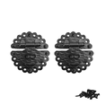 thumbnail image 4 of 2 Pack 3.5 inch Decorative Furniture Hasp Small Latch - Antique Trunk Hardware, Wrought Iron Decorative Hardware, Decorative Metal Hardware - the Hacienda Series by Borderland Rustic Hardware, 4 of 4