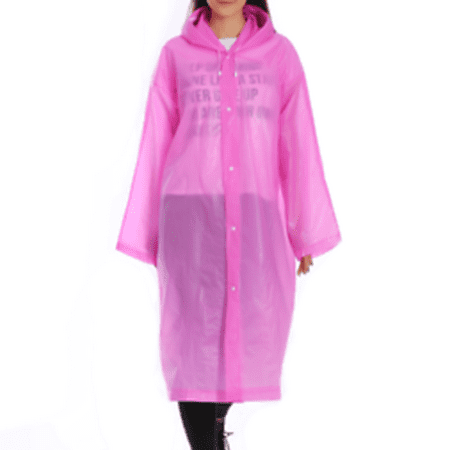 Men Women Waterproof Jacket PE Hooded Raincoat Rain Coat Poncho Rainwear