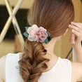 thumbnail image 4 of Bandeja para pinzas para el cabello con flores de seda de nuevo estilo, pinza para el cabello para mujer, estilo 1, 4 of 6