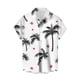 thumbnail image 1 of Mens Manga Corta Botón Abajo Camisas Casual Suelto Impreso Cardigan Girar Cuello Blusa, Transpirable para el Entrenamiento, 1 of 1