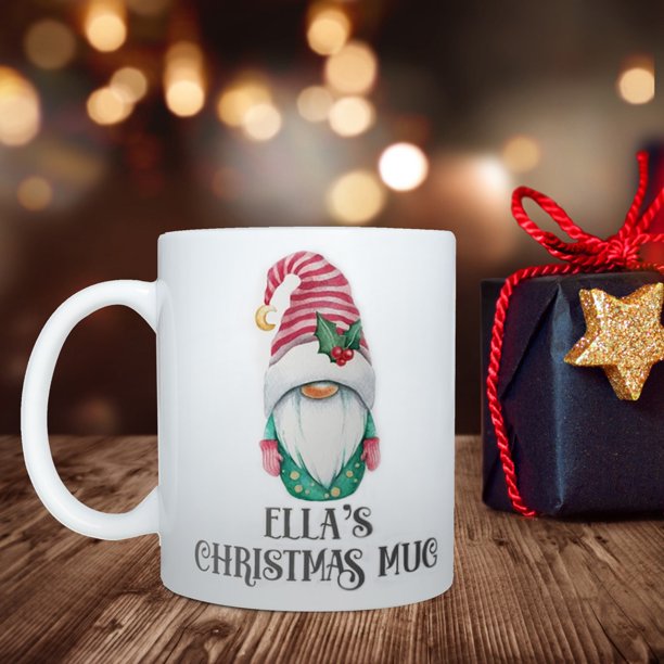 Taza navideña personalizada Regalos únicos de gnomos navideños Wmkox8yii gf9950