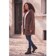 thumbnail image 4 of Roaman's Women's Plus Size Hooded Teddy Fleece Coat, 4 of 5