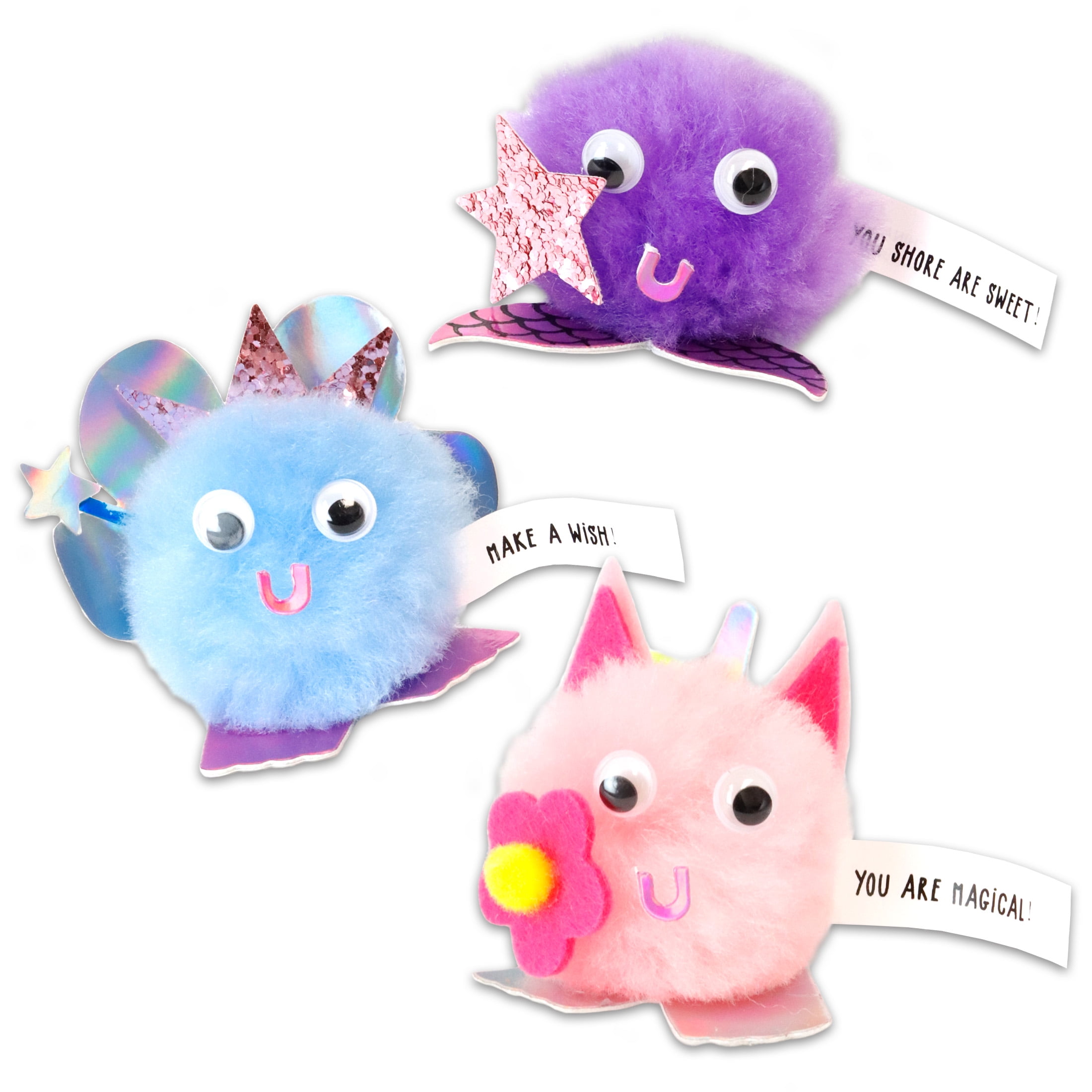 Poofiez Peel & Stick Fantasy Characters, 3 Piece, for Unisex Ages 3+, Product Height 8 in