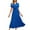 DT-Blue, variant on DailyTrove Women's Pleated Midi Dress-Short Sleeve-Wrap Front-Polyester-for Office/Casual Outing-Flattering Pleated Fit