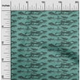 thumbnail image 1 of oneOone Viscose Chiffon Dusty Teal Green Fabric Snake Animal Skin Sewing Material Print Fabric By The Yard 42 Inch Wide, 1 of 4