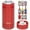 Burnt Red, variant on DUALIE Lower Deckie - Insulated 12 oz Can Cooler with Pouch Container - Universal Drink Holder with Built-in Pouch Bin - White