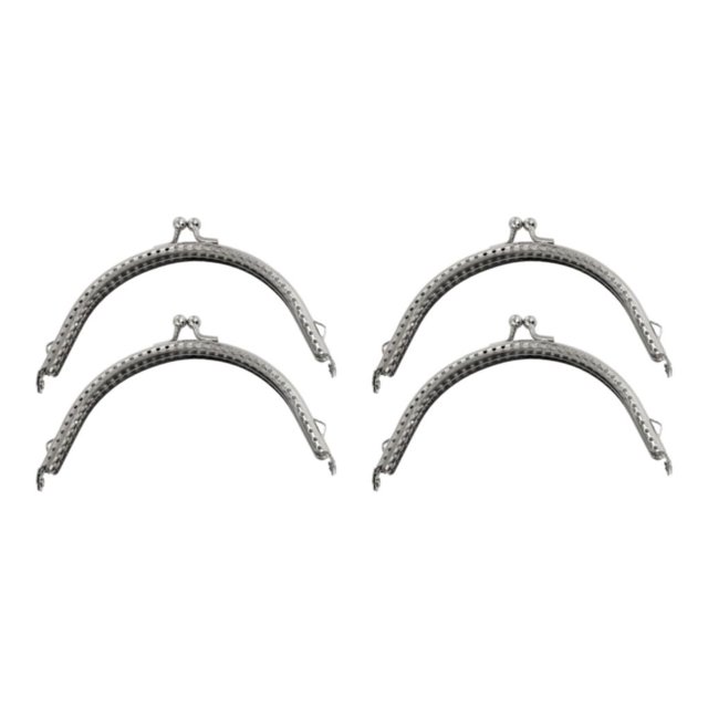 maskred 2x Sturdy And Durable Metal Purse Frame For Classically Vintage Kiss Clasp Lock silver 15CM 2Set