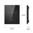 thumbnail image 3 of CIARRA 1800W Portable Induction Cooktop,Slim Single Electric Countertop Burner with Sensor Touch and Digital Timer, 3 of 9