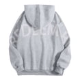 thumbnail image 6 of Oversize Hoodie for Women Fall Winter Letter Print Pullover Tops Long Sleeve Sweatshirt with Pockets Gray M, 6 of 6