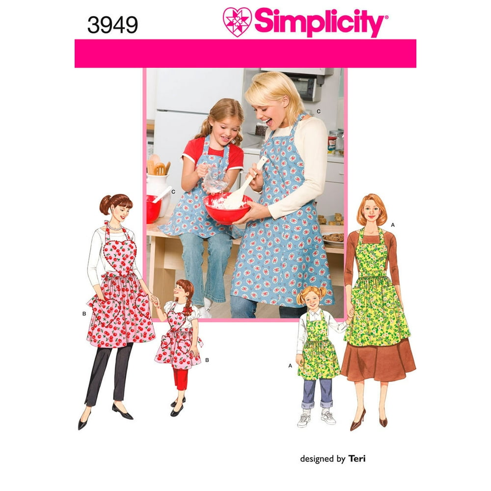 Simplicity Child's & Misses' Size SL Aprons Pattern, 1 Each Walmart