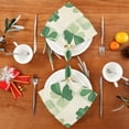 thumbnail image 4 of Qxltty St Patricks Lucky Clover Napkins 20×20in Perfect for Parties Dinners Weddings Cocktail Housewarming Cloth Napkins Set of 1, 4 of 8