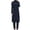 Navy Blue, variant on Neinkie Muslim Swimwear for Women Modest Full Cover Swimsuit Long Sleeve Hijab Burkini