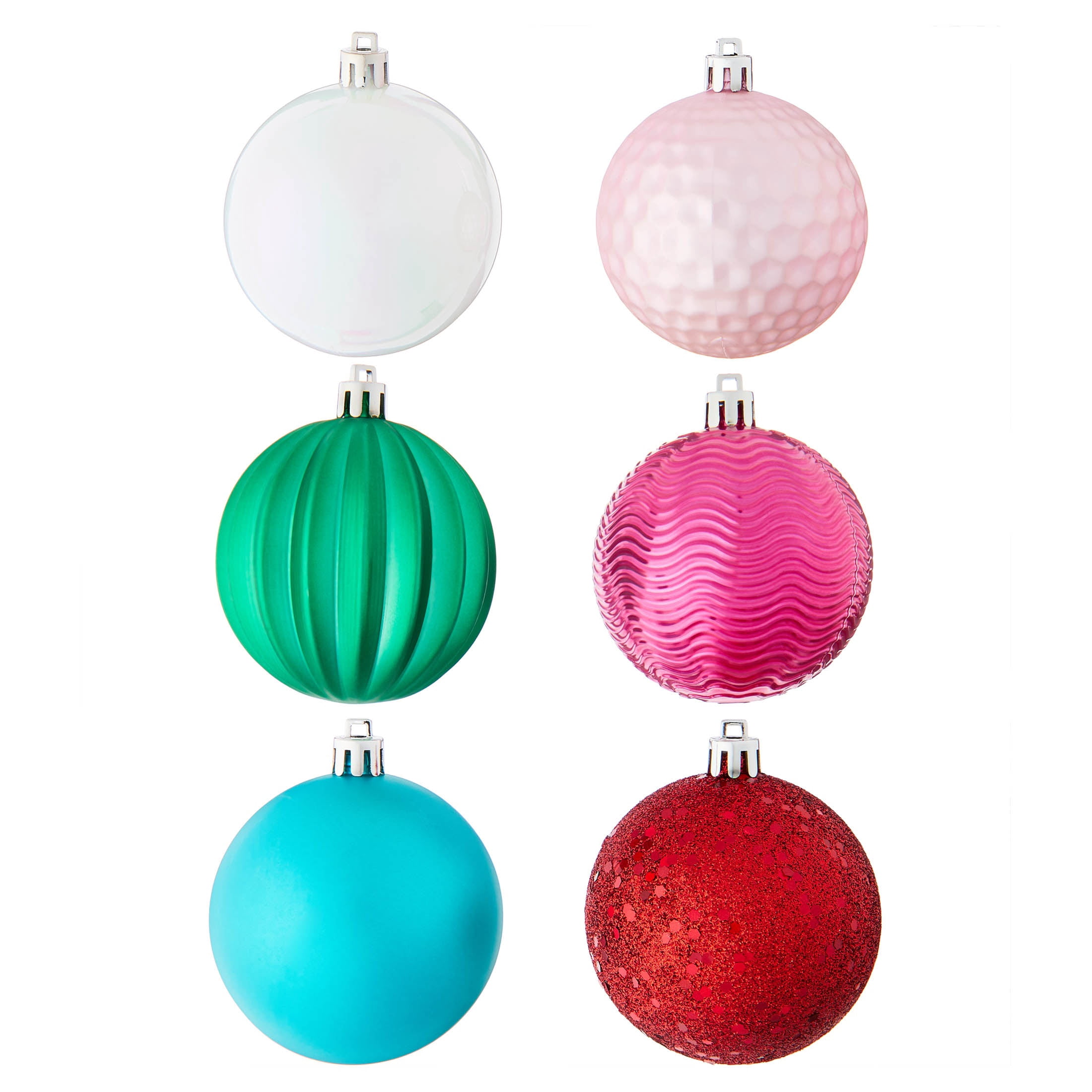 50-Count Multicolor Ball Shatterproof Christmas Ornaments, 3", by Holiday Time
