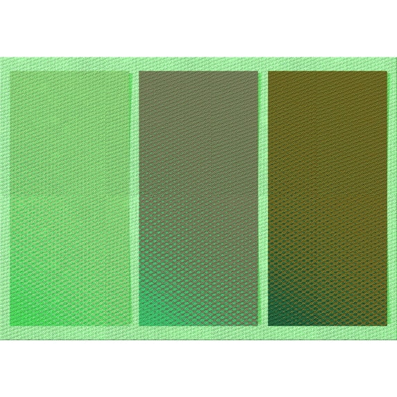 Ahgly Company Indoor Rectangle Patterned Fern Green Area Rugs, 7' x 9'