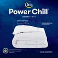 thumbnail image 3 of Serta Power Chill Mattress Pad, 18" Deep Elastic Fitted Pillow Top Cover, Full, White, 3 of 5