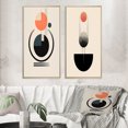 thumbnail image 1 of Designart "Retro Minimalist Moon Harmony Lovely Rythms IV" Art Mural Encadré Transitionnel Ensemble de 2 - Art Mural Encadré Abstrait Doré Ensemble de 2, 1 of 6