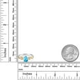 thumbnail image 3 of Gem Stone King 1.37 Ct Pear Shape Swiss Blue Topaz 925 Silver and 10K Yellow Gold E-F Lab Grown Diamond Ring, 3 of 4