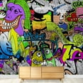 thumbnail image 3 of wall26 - Colorful Graffiti - Large Wall Mural, Removable Peel and Stick Wallpaper, Home Decor - 100x144 inches, 3 of 6
