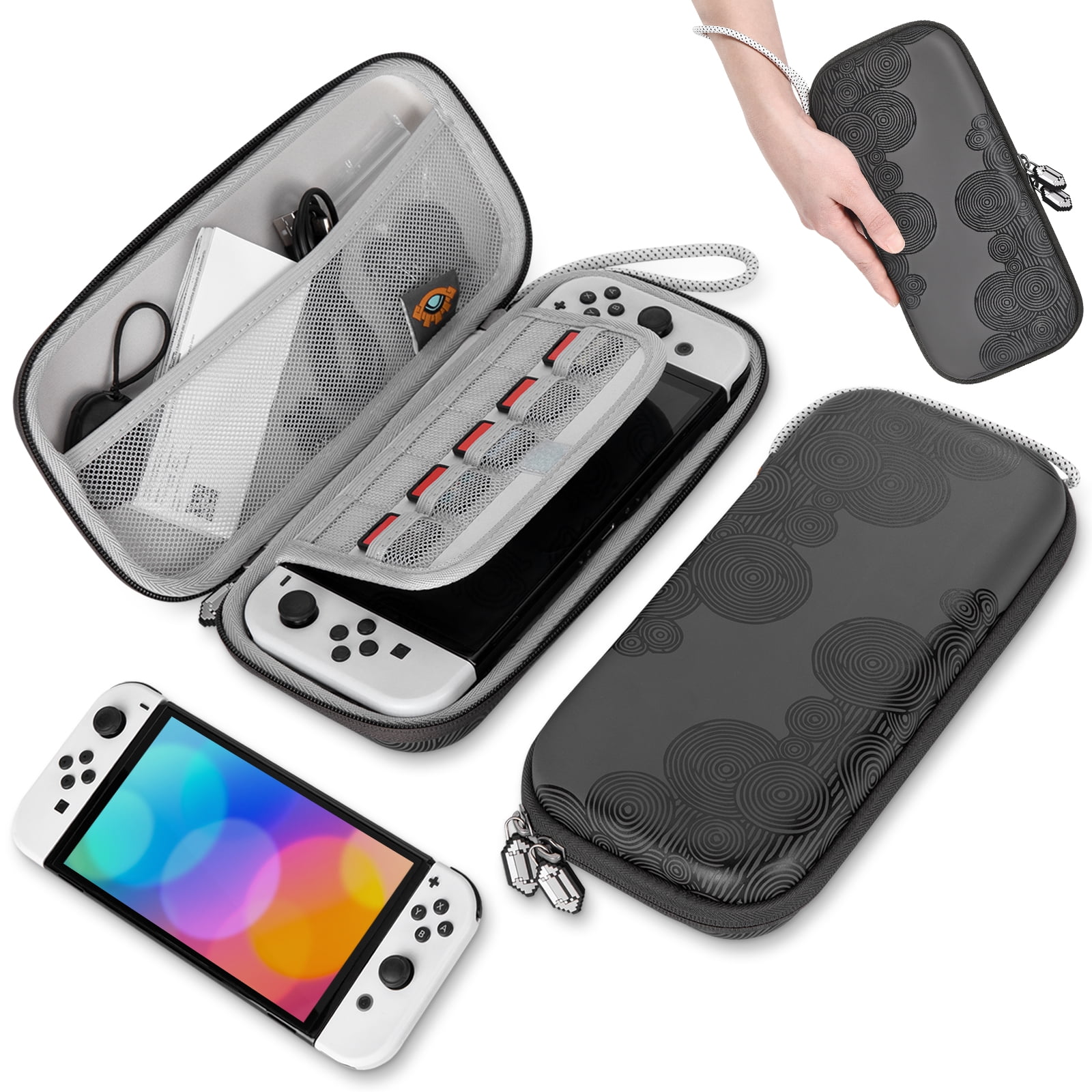 RDS Game Traveler Slim Travel Case - Gray, Nintendo Switch
