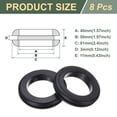 thumbnail image 2 of 8Pcs Grommets de Caucho 1-9/16 ID, 2 Agujero de Perforación, Grommet de Firewall Automotriz de Caucho Anillo de Junta para Protección de Cable de Alambre, Caja Eléctrica de Metal, (40x50mm, Negro), 2 of 6