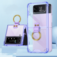 thumbnail image 1 of FYBTO Clear Case for Samsung Galaxy Z Flip 3 Case Transparent TPU Airbag Anti-Fall Protective Case Cover with Ring Full Protection Phone Case for Samsung Z Flip 3 (Transparent Purple), 1 of 6