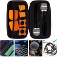 thumbnail image 5 of Case, Dual Mic Bag Carrying Travel Case with Foam Mic Covers Protection Silicone Rings and Bottom Rod Sleeve Holder, 5 of 5