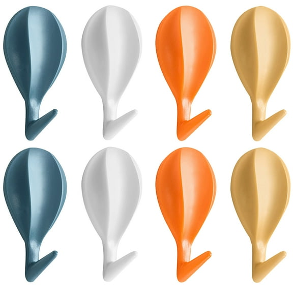 Raindrops 8Pcs Adhesive Wall Hooks Balloon Shaped for Home Users in Kitchen and Bathroom