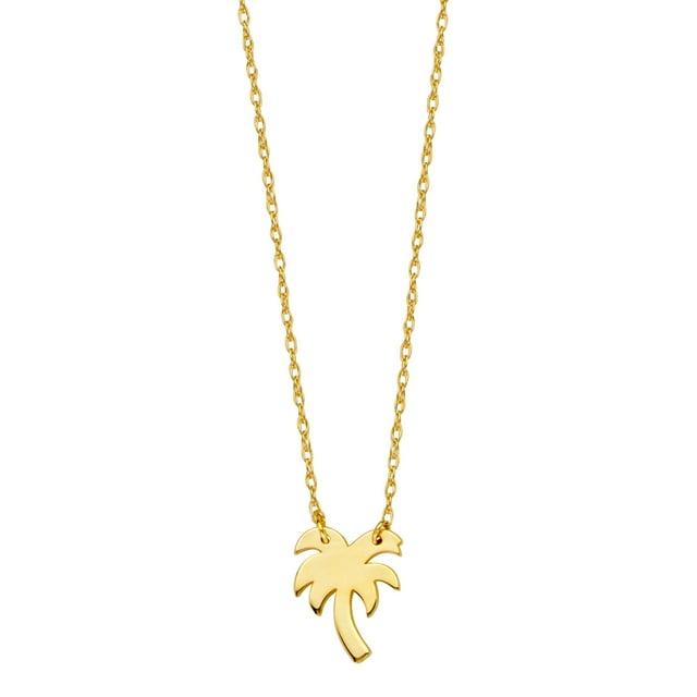Collier en Or Jaune 14 Carats, Réglable de 16" à 18"