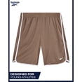 thumbnail image 4 of Shorts de básquet para niño Reebok talla 14-16, topo y blanco, 4 of 7