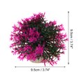 thumbnail image 4 of 1 Pcs Aquarium Plants Decorations Artificial Grass Ball Dark Green Purple 3.74x3.74 Inch, 4 of 7