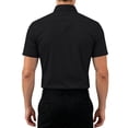 thumbnail image 6 of WIZUTIZ Men's Casual Button Up Shirt Solid Color Short Sleeve Lapel Polyester Spandex Stretch Business Summer Top for Office Daily Outdoor Wear Mens Fashion, 6 of 8