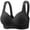 Black, variant on Bras for Women No Underwire Full Coverage Wide Back Seamless Bralettes Senior Wireless Snap Closing Everyday Bras