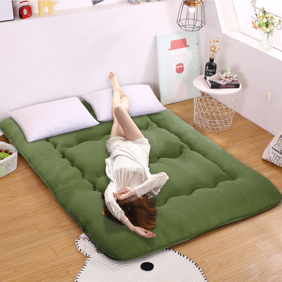 Docred Floor Mattress Japanese Style Futon Mattress Portable Camping