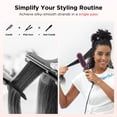 thumbnail image 2 of GEM Ionic Hair Straightener Brush with 4 Temperature Settings, LED Display, Dual Voltage, Black, 2 of 7
