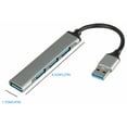thumbnail image 3 of JacobsParts UH3-P USB 3.0 4 Port Hub Splitter Slim & Sleek Aluminum for PC Mac Laptop Desktop (Gray), 3 of 3