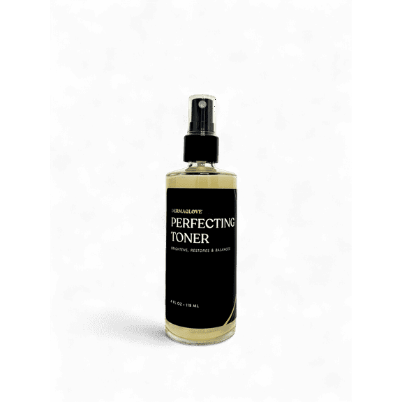 Perfecting Toner - Hydrating & Brightening Facial Mist with Rose Water, Aloe, Witch Hazel & Vitamins A, C, E - 4 Fl Oz (Pack of 1)