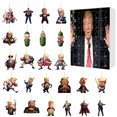 thumbnail image 2 of Calendario Cuenta Regresiva Navidad Adviento 24 Días Adorno Navideño Trump Decoraciones para Árboles Colgantes Regalo Partidarios Donald, 2 of 9