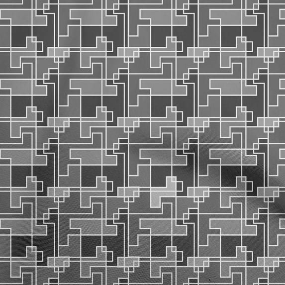 oneOone Cotton Poplin Gray Fabric Abstracts Quilting Supplies Print Sewing Fabric By The Yard 56 Inch Wide