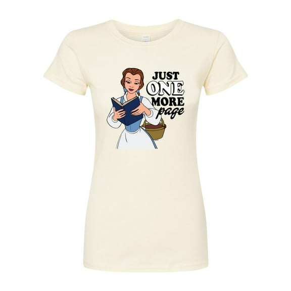 Disney Beauty & The Beast - Belle Just One More Page - Juniors Fitted Graphic T-Shirt