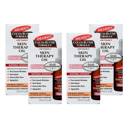4 Pack - Palmer's Cocoa Butter Formula Skin Therapy Oil for Face 1 oz