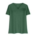 thumbnail image 3 of Hvyesh Plus Size Tops for Women 2025 Summer Casual Short Sleeve Shirts Notch V Neck Loose Fit Tunics Dressy Blouses, 3 of 6