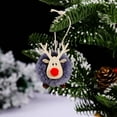 thumbnail image 2 of Darzheoy 3pcs Christmas Decorative Deer Pendants Cute Deer Pendants Christmas Deer Decorations for Christmas Party Interior Decoration Gifts, 2 of 5