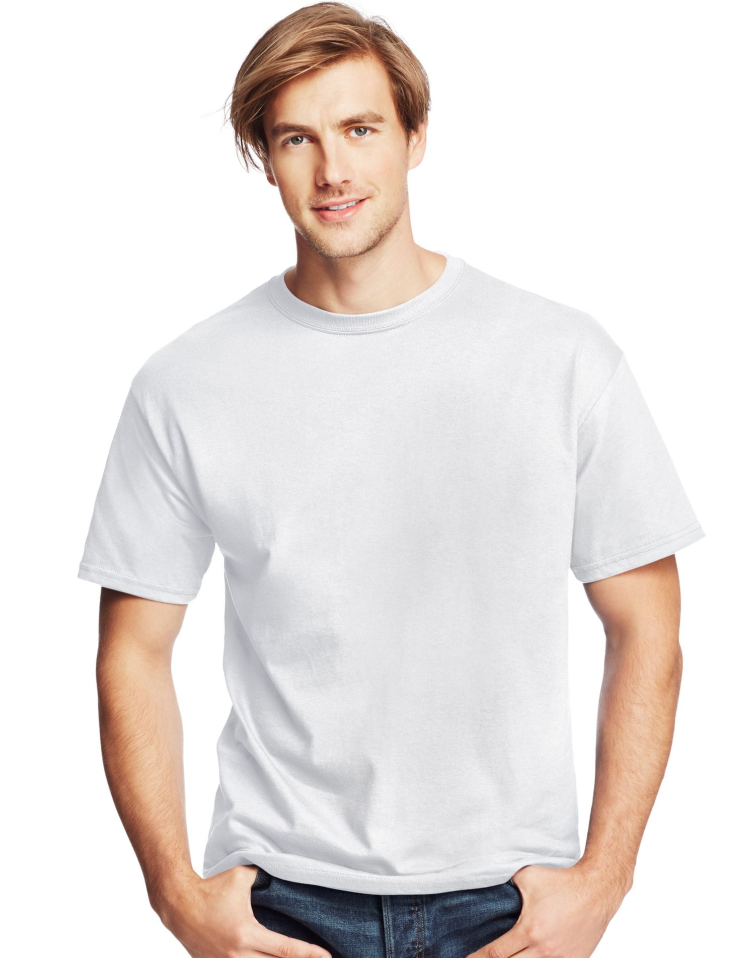 Hanes - Hanes Mens ComfortSoft 4-Pack Crewneck T-Shirts, XL, White ...
