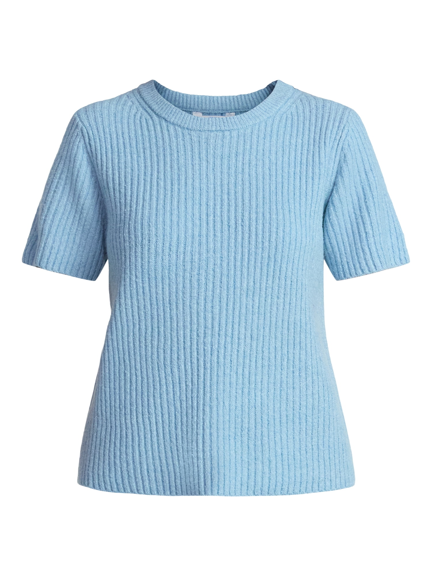 Time and Tru Women's Sweater Tee with Short Sleeves, Lightweight, Sizes XS-XXXL