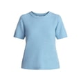 thumbnail image 5 of Time and Tru Women's Sweater Tee with Short Sleeves, Lightweight, Sizes XS-XXXL, 5 of 5